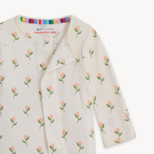 Magnetic Me Floral Chicken Tender Org Cot Magnetic Footie