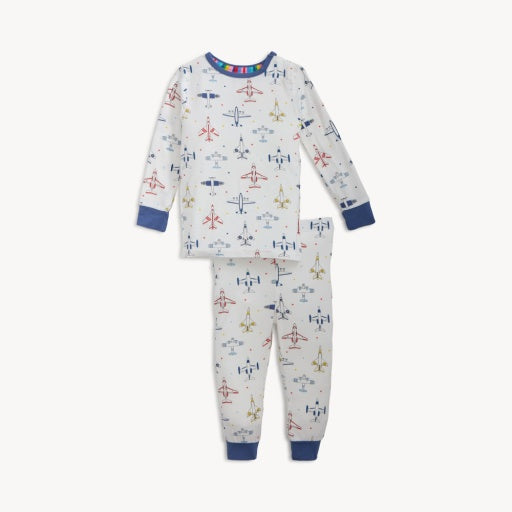 Magnetic Me Just Plane Fun Modal Magnetic Long Sleeve Long Pant Pajamas