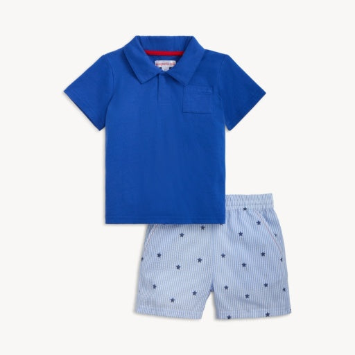 Magnetic Me Seersucker Stripe Tee + Short Set
