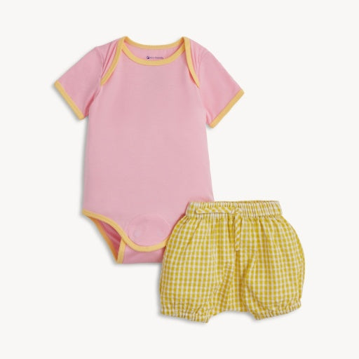Magnetic Me Colorblock Shell Pink Shirt + Bloomer Set