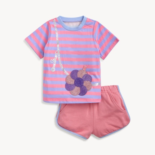 Magnetic Me Fidget S/S Tee + Short Set Flower