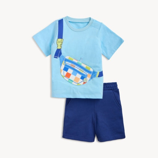 Magnetic Me Fidget S/S Tee + Short Set, Check Bag