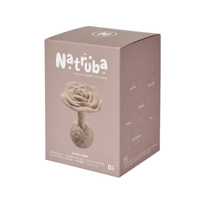 Natruba Rubber Rattle Rose (Beige)