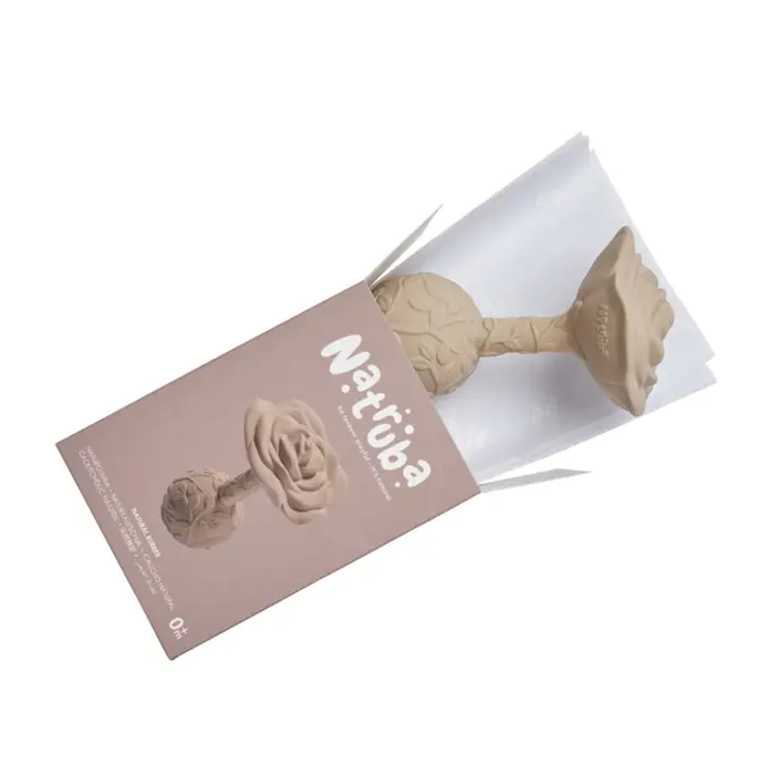 Natruba Rubber Rattle Rose (Beige)