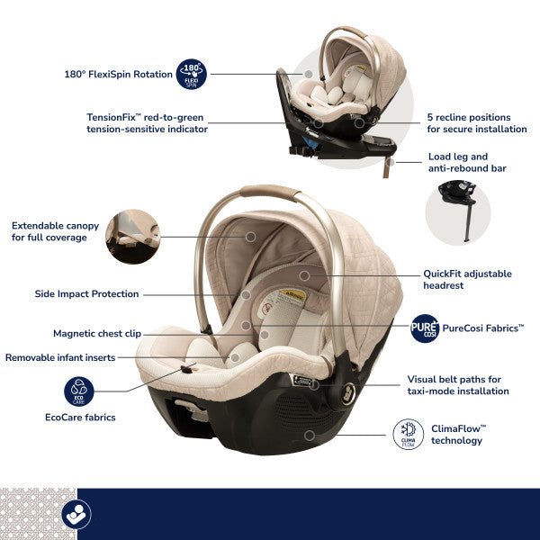 Maxi-Cosi Peri 180 Rotating Infant Car Seat (Kindred Collection)