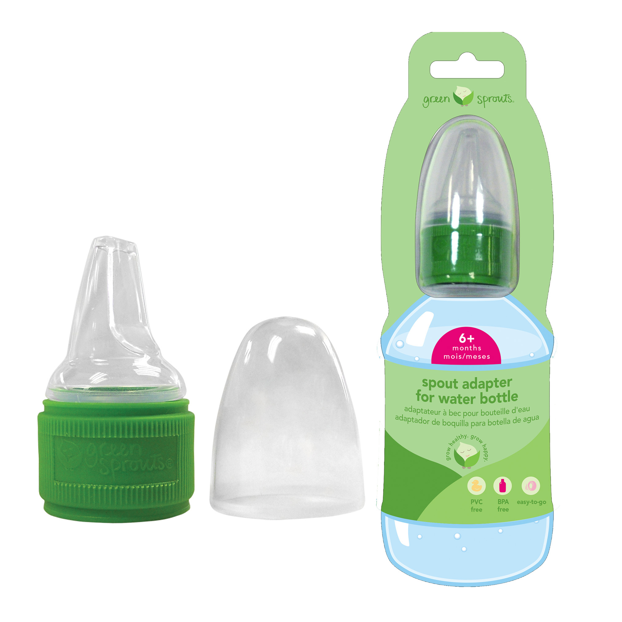 Green Sprouts Spill Proof Spout Sippy Cup Water Bottle Cap Adapter G151 