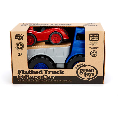 Green Toys Flatbed Truck W/ Race Car