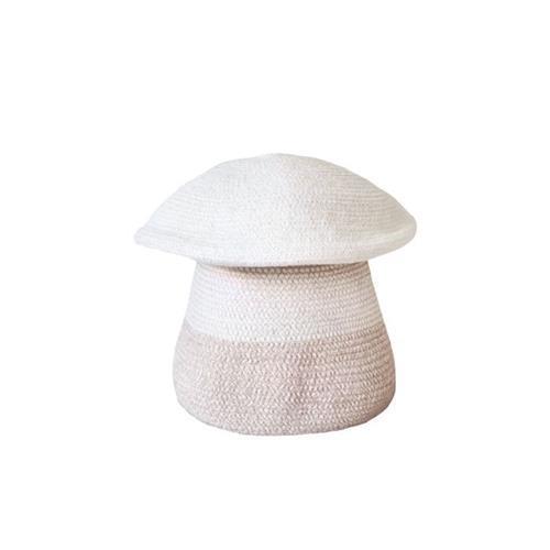 Size: Ø 1' x 1' 2 Play Area Soil Brown for Kids Room Handmade by artisans in Cotton and Non-Toxic Dyes Lorena Canals Basket Mama Mushroom in Color Natural Linen Nursery 